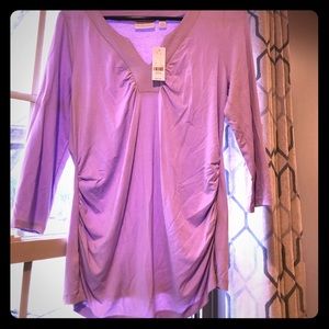 3/4 Purple Fitted Shirt